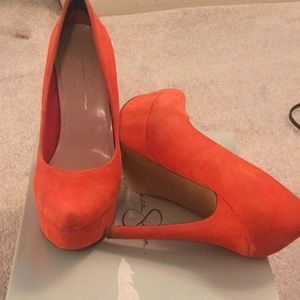 Jessica Simpson Faux Suede Coral Heel